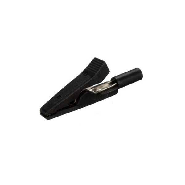 IC-243D 2mm Banana Jak Girişli Krokodil - Siyah - 1