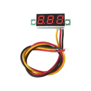 Mini Voltmetre 0-100V - Kırmızı - 1