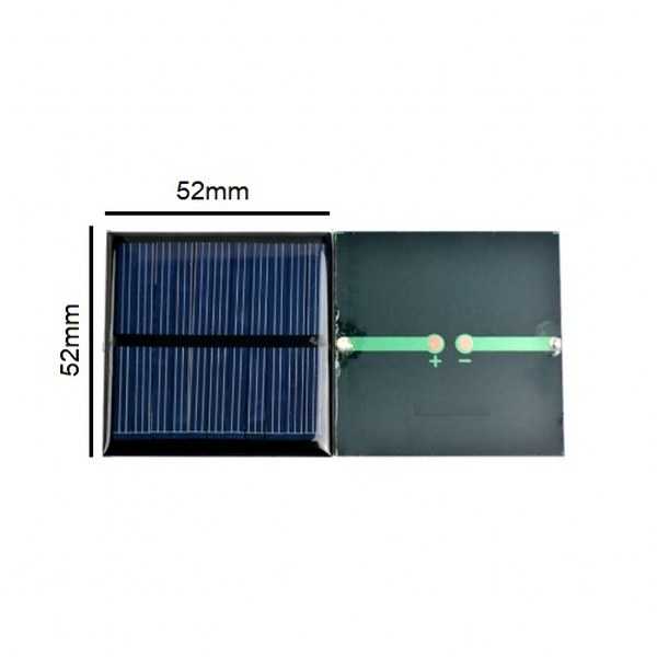 Güneş Paneli - Pili - Monokristal Güneş Pili-1.5V/250mA-52x52mm