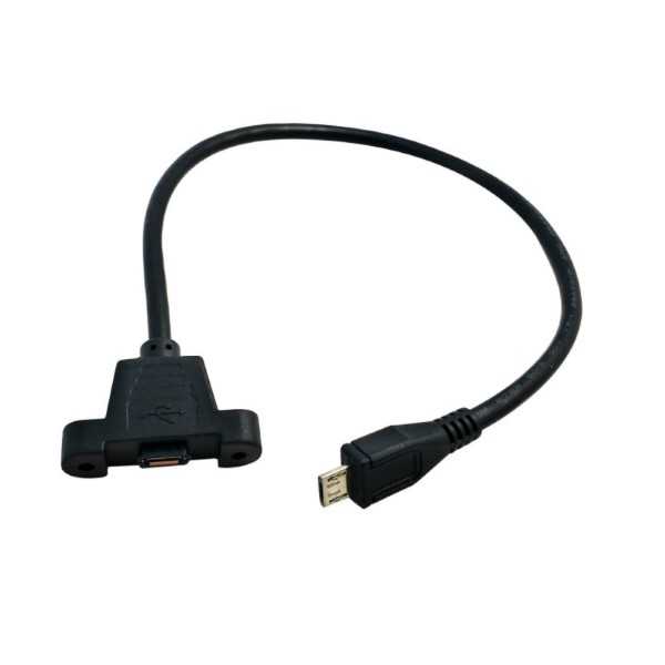 USB Kablo - Panel Montajlı Micro USB Uzatma Kablosu