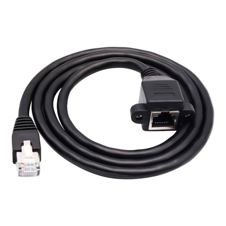 Panel Montajlı RJ45 Ethernet Uzatma Kablosu - 1 Metre - 4