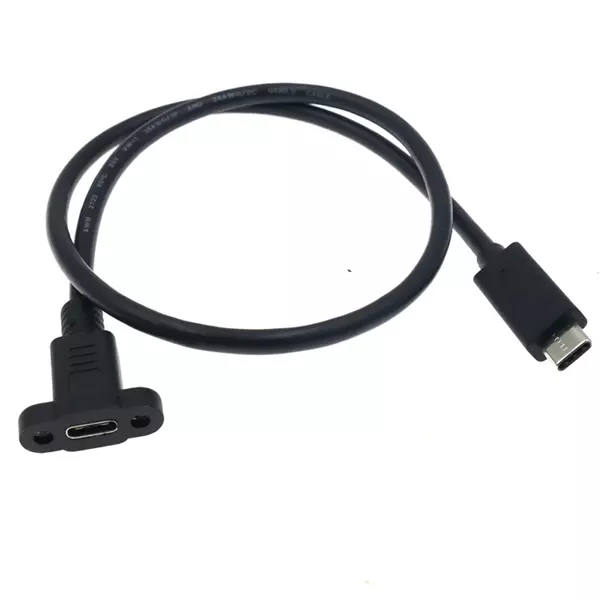 USB Kablo - Panel Montajlı Type C USB Uzatma Kablosu - 30cm