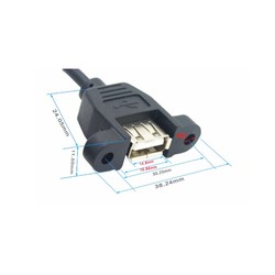 Panel Montajlı USB A Uzatma Kablosu - 1.5m - Thumbnail