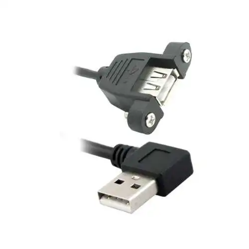 USB Kablo - Panel Montajlı USB A Uzatma Kablosu-90°-30cm