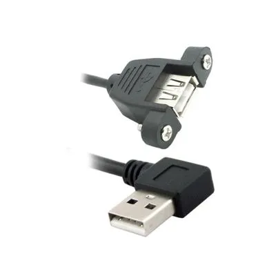 Panel Montajlı USB A Uzatma Kablosu-90°-30cm - 2