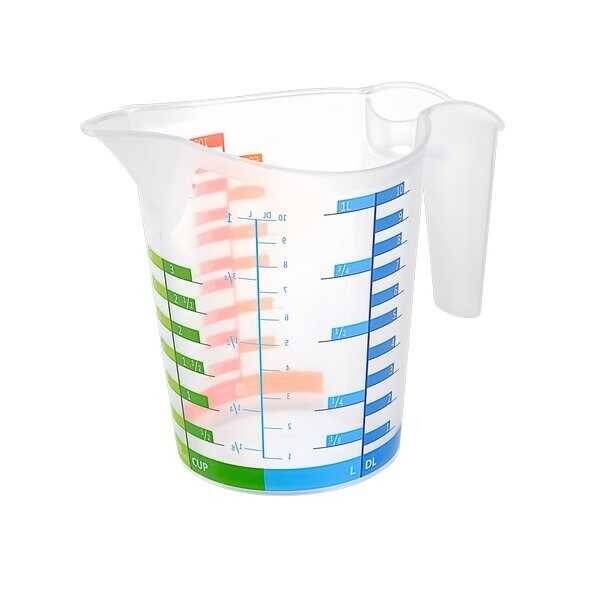 Plastik Ölçü Kabı 1000 ml - Renkli Skala - 1