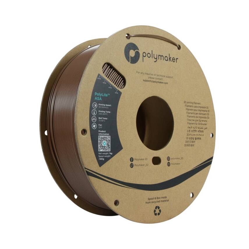Polymaker PolyLite ASA Filament Askeri Kahverengi - 1