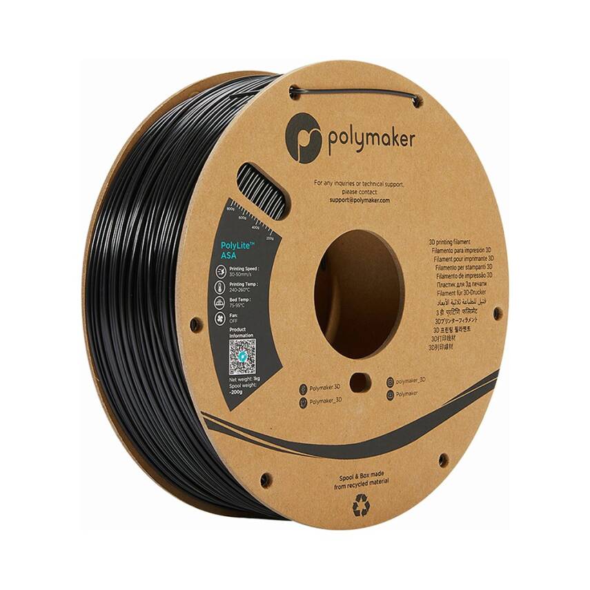Polymaker PolyLite ASA Filament Siyah - 1