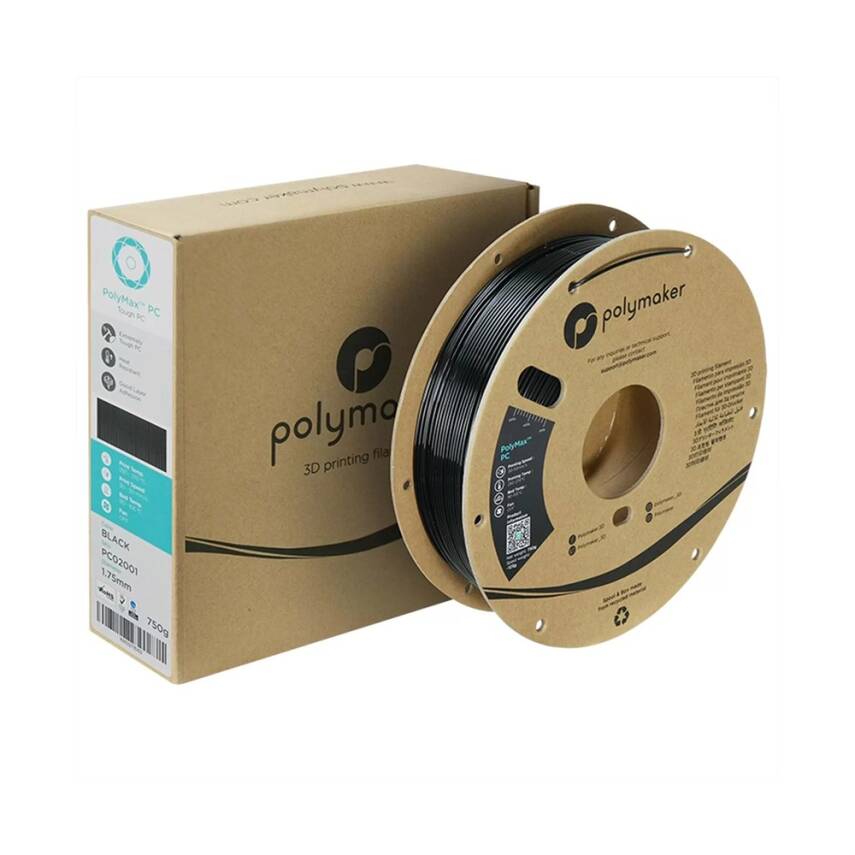 Polymaker PolyMax Sert PC Filament Siyah - 3
