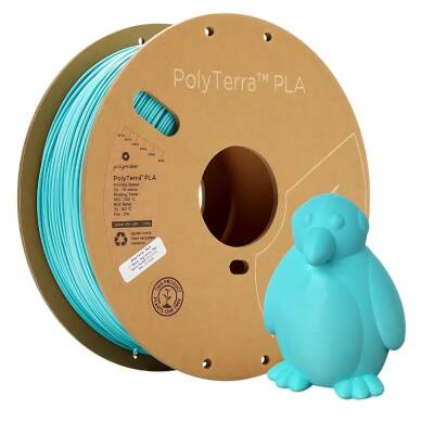 Polymaker PolyTerra Matte PLA Filament Arctic Teal - 3 data-big=