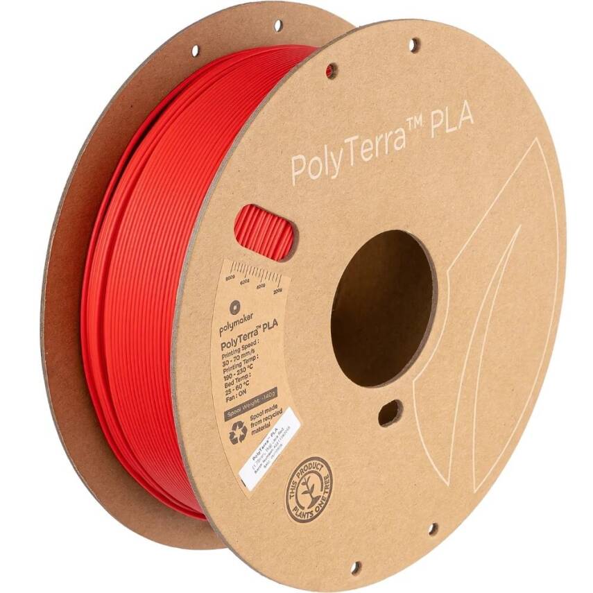 Polymaker PolyTerra Matte PLA Filament Lav Kırmızı - 1