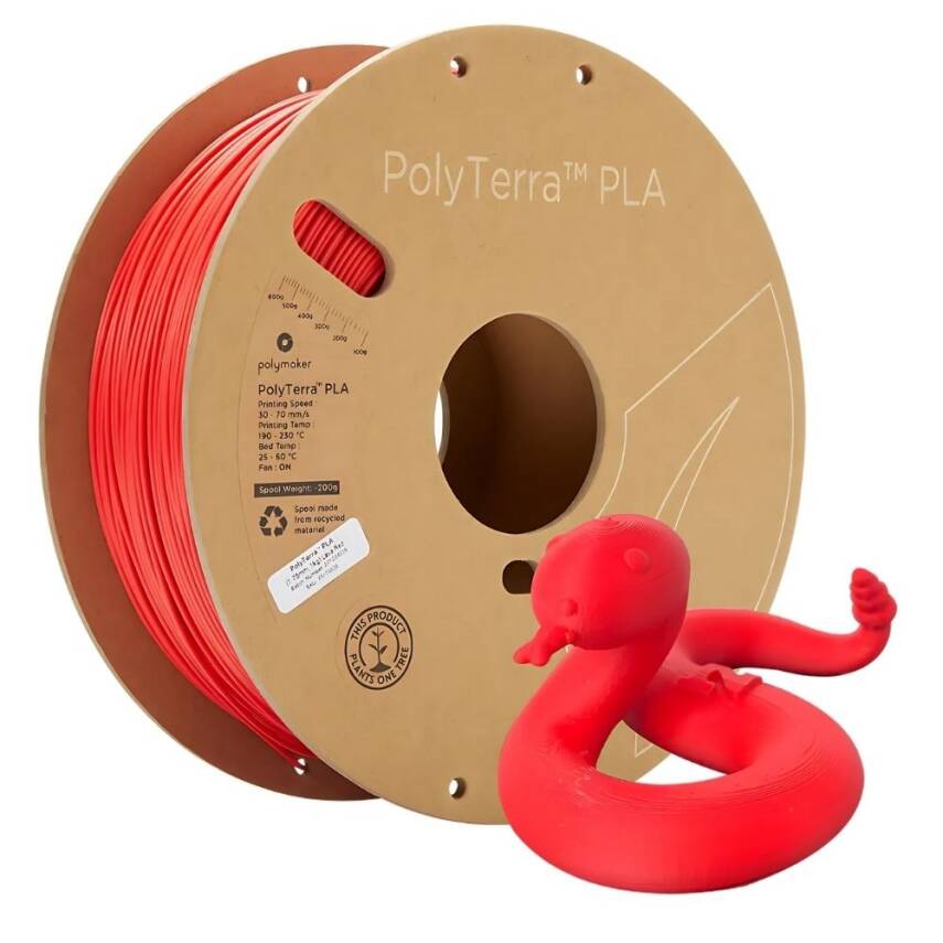 Polymaker PolyTerra Matte PLA Filament Lav Kırmızı - 3