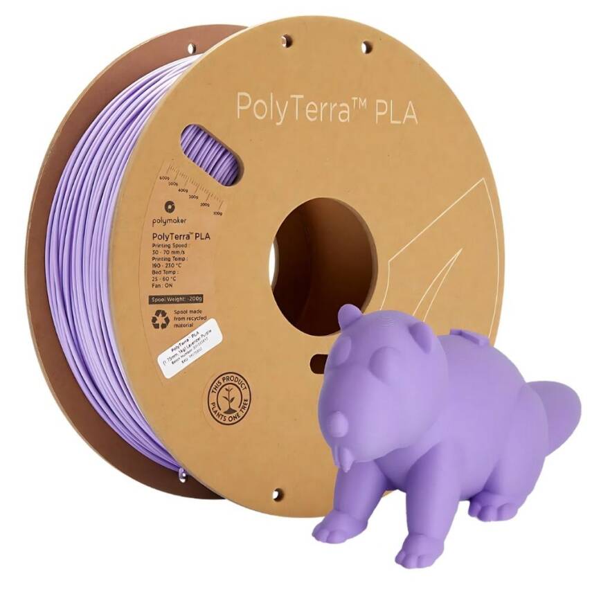Polymaker PolyTerra Matte PLA Filament Lavanta Mor - 3