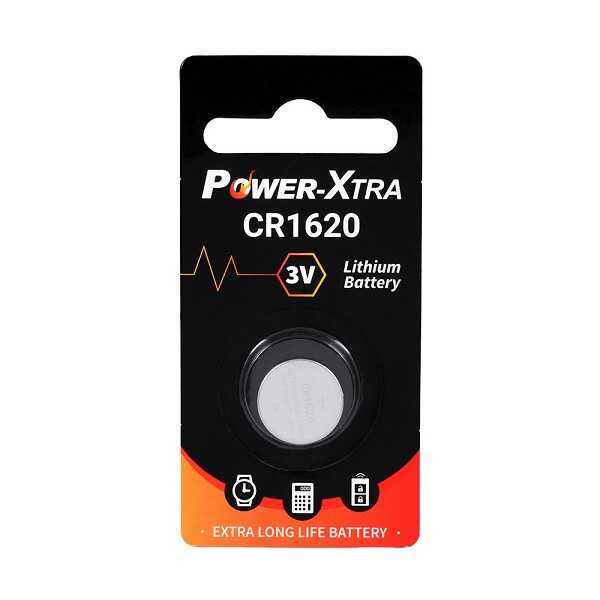 Pil - Power-Xtra CR1620 3V Lityum Düğme Pil