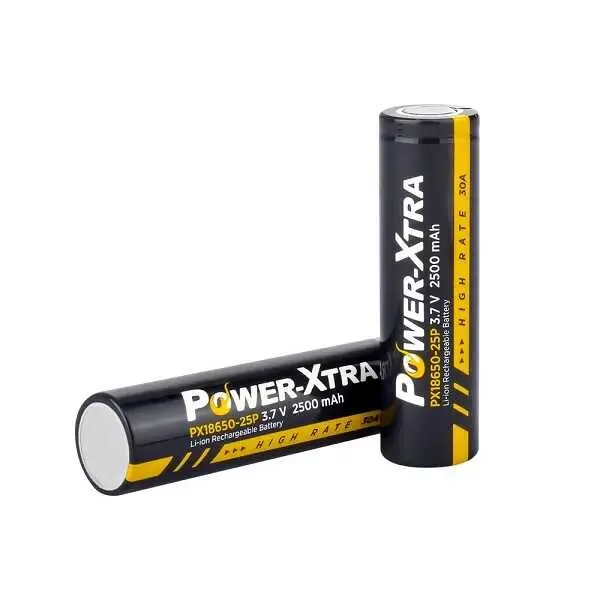 Power-Xtra PX18650-25P - 3.7V 2500 mAh Li-ion Şarjlı Pil - 12C - 1