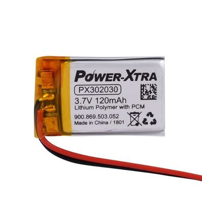 Power-Xtra PX302030 1S 3.7V 120 mAh Li-Po Pil - Devreli - 1