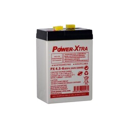 Güç - Batarya - Adaptör - Power-Xtra PX4.5-6 6V 4.5Ah Bakımsız Kuru Akü