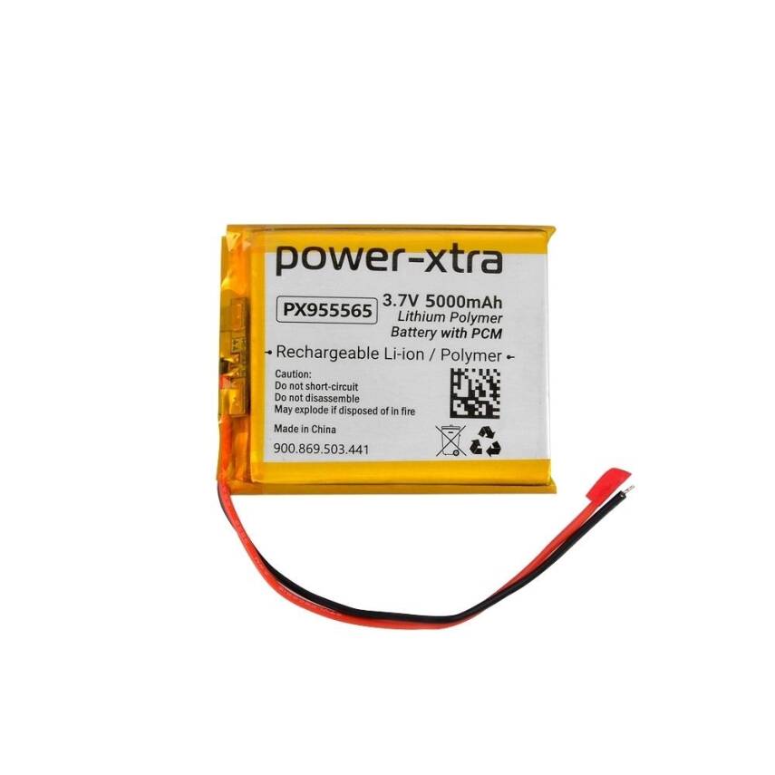 Power-Xtra PX955565 - 3.7V 5000 mAh Li-Polymer Pil - Devreli - 1