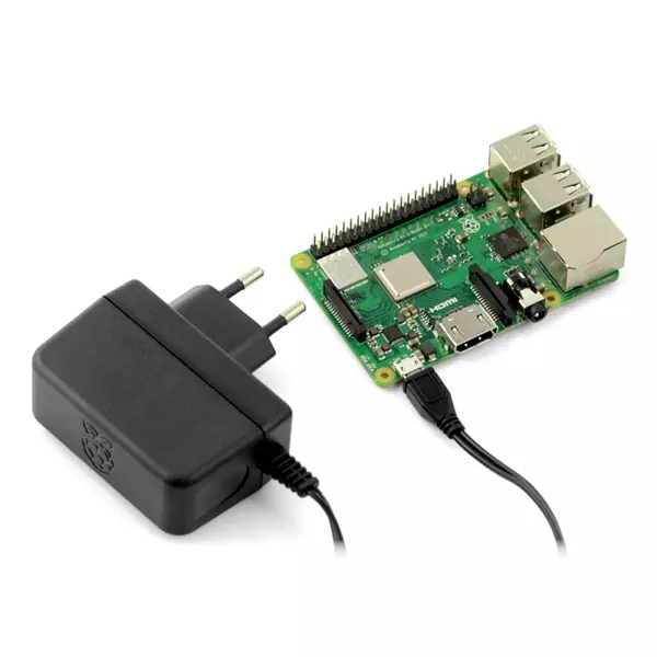 Raspberry Pi Aksesuar - Raspberry Pi 3/2/B+ Güç Adaptörü Lisanslı - Siyah
