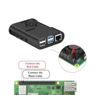Raspberry Pi 4 Fan Case-Siyah - 5 data-big=