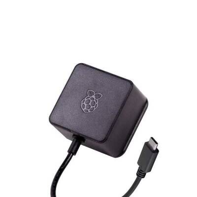 Raspberry Pi 4 Lisanslı Güç Adaptörü-5V/3A-Type C-Siyah - 2 data-big=
