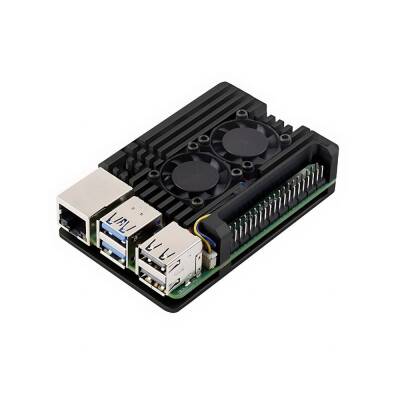 Raspberry Pi 5 Çift Fanlı Alüminyum Kasa - 1 data-big=