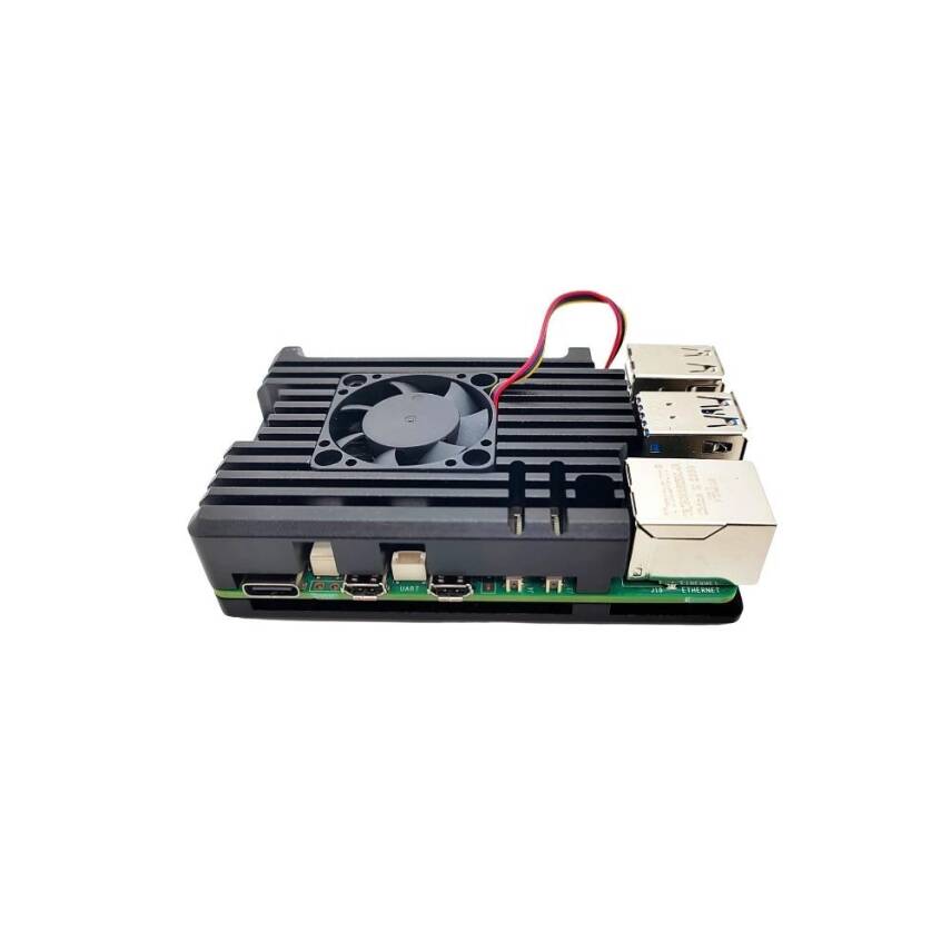 Raspberry Pi 5 Tek Fanlı Alüminyum Kasa - 2
