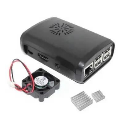 Raspberry Pi B+/2/3 Fan Case - Siyah - 1 data-big=