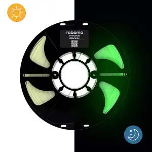 Robonio PLA+ Karanlıkta Parlayan Filament Yeşil 1.75mm 1000gr - 1