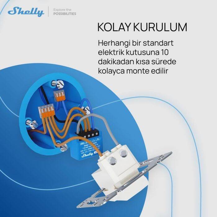 Shelly 1 Mini Gen3 Akıllı Röle - 6
