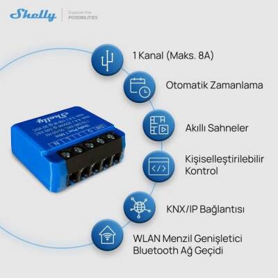 Shelly 1 Mini Gen3 Akıllı Röle - 8 data-big=