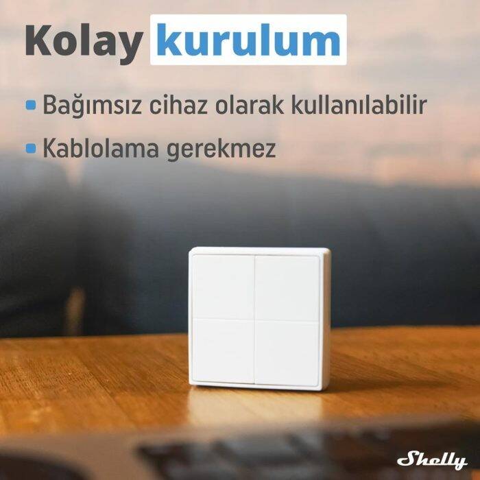 Shelly BLU 4 Butonlu Duvar Anahtarı - 3