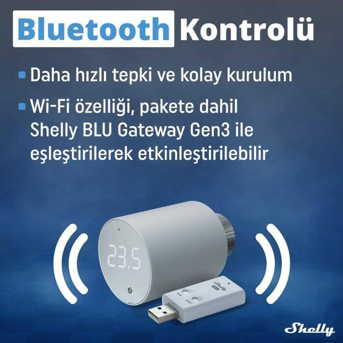 Shelly BLU TRV Akıllı Termostatik Radyatör Vanası - 2