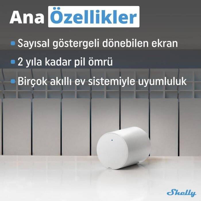 Shelly BLU TRV Akıllı Termostatik Radyatör Vanası - 3