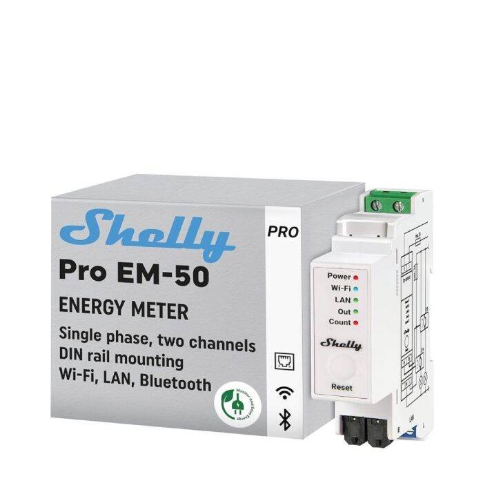 Shelly Pro 3EM 120A 3 Faz Enerji Ölçer - 1