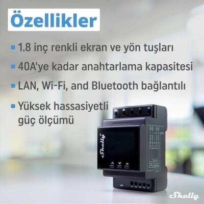 Shelly Pro 4PM Dört Kanal Enerji Ölçer Röle - 2 data-big=