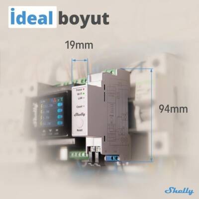 Shelly Pro EM-50 1 Faz Enerji Ölçer - 2 data-big=
