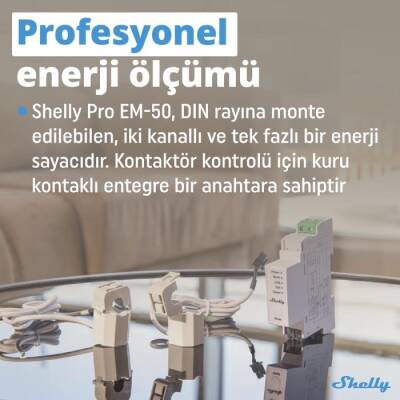 Shelly Pro EM-50 1 Faz Enerji Ölçer - 5 data-big=