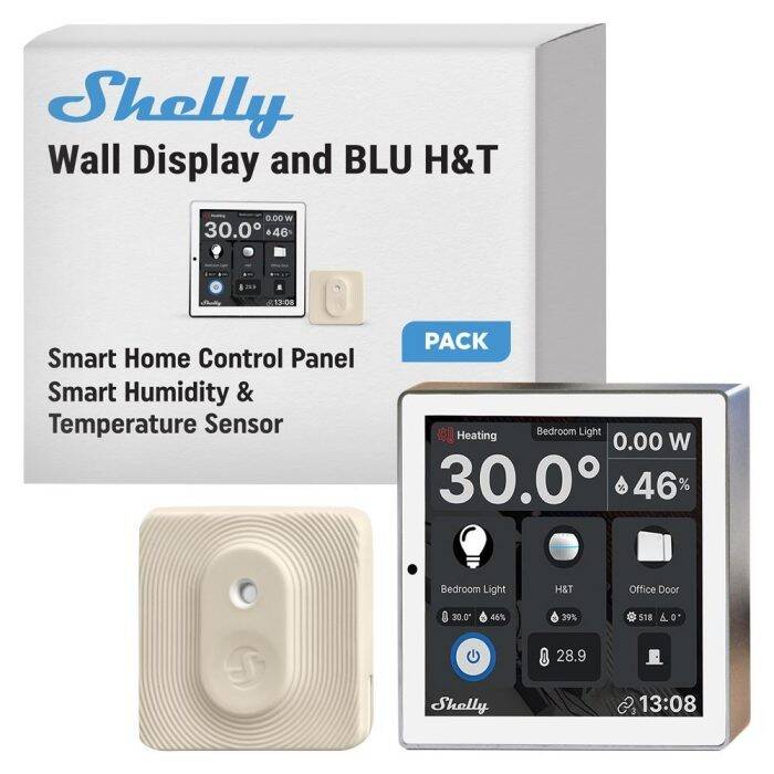 Shelly Wall Display & BLU H&T Beyaz Merkezi Kontrol Panel Seti - 1