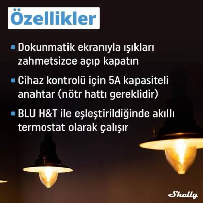 Shelly Wall Display & BLU H&T Beyaz Merkezi Kontrol Panel Seti - 3 data-big=