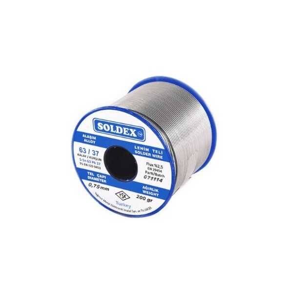 Soldex 0.75mm 200gr Lehim Teli - Sn63 Pb37 - 1