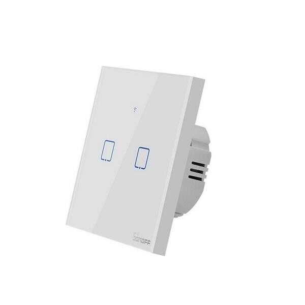 Sonoff Akıllı Ev - IOT - Sonoff TX-T0EU2C Dokunmatik 2'li Wifi Işık Anahtarı