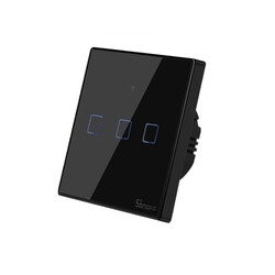 Sonoff TX-T3EU3C Dokunmatik 3'lü Wifi Işık Anahtarı - Siyah - Thumbnail