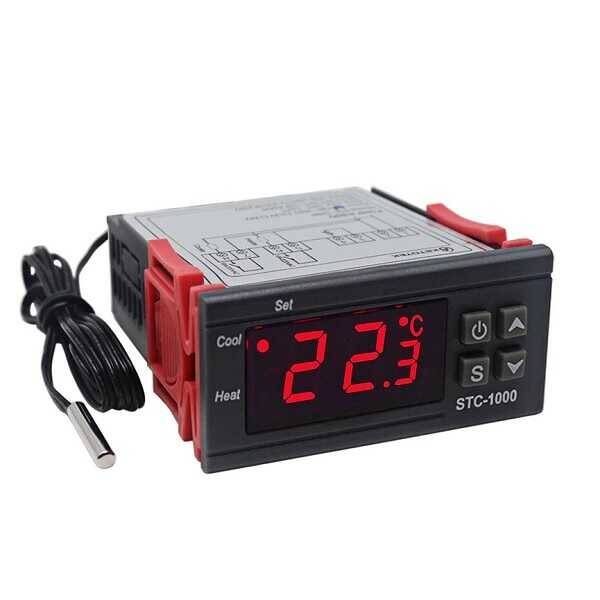STC-1000 AC 110-220V 10A LCD Ekranlı Sıcaklık Kontrol Modülü - 1
