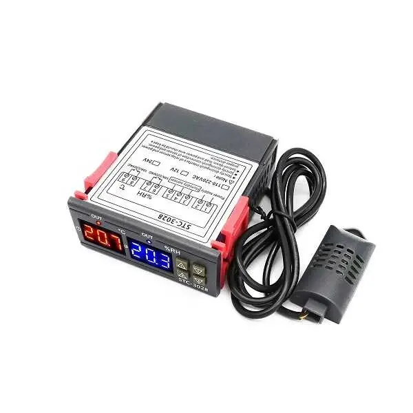 STC-3028 AC110-220V LCD Ekranlı Nem Sıcaklık Kontrol Modülü - 1