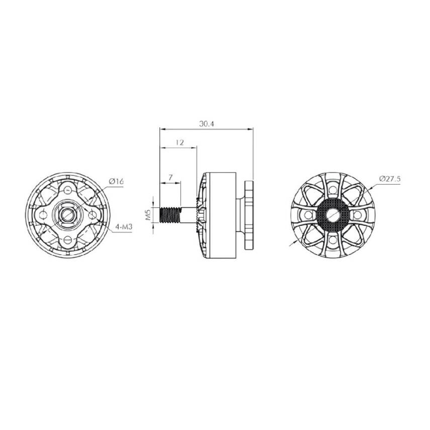 T-Motor Blackbird V2.0 Pilot Edition 2800KV Motor - 6