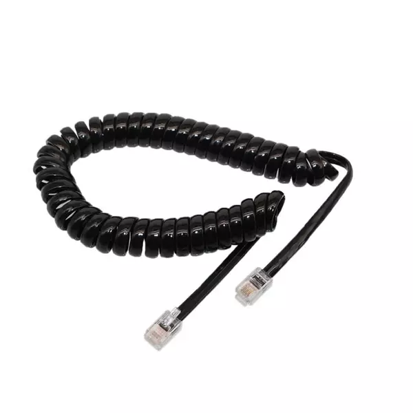 Kablolar - Telefon Spiral Kablo - Siyah