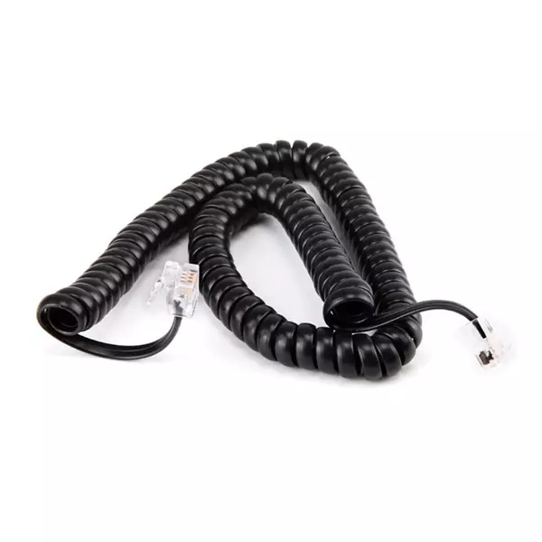 Ethernet Kablo - Telefon Spiral Kablo - Siyah