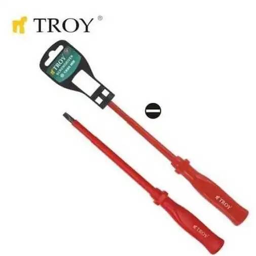 TROY 22121 Düz İzoleli Tornavida (4,0x 100mm) - 1