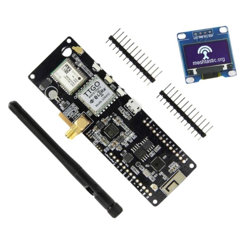 TTGO T-Beam V1.2 ESP32 868Mhz WiFi Bluetooth Modül-GPS NEO 6M SMA-18650 Pil Yuvalı - 1